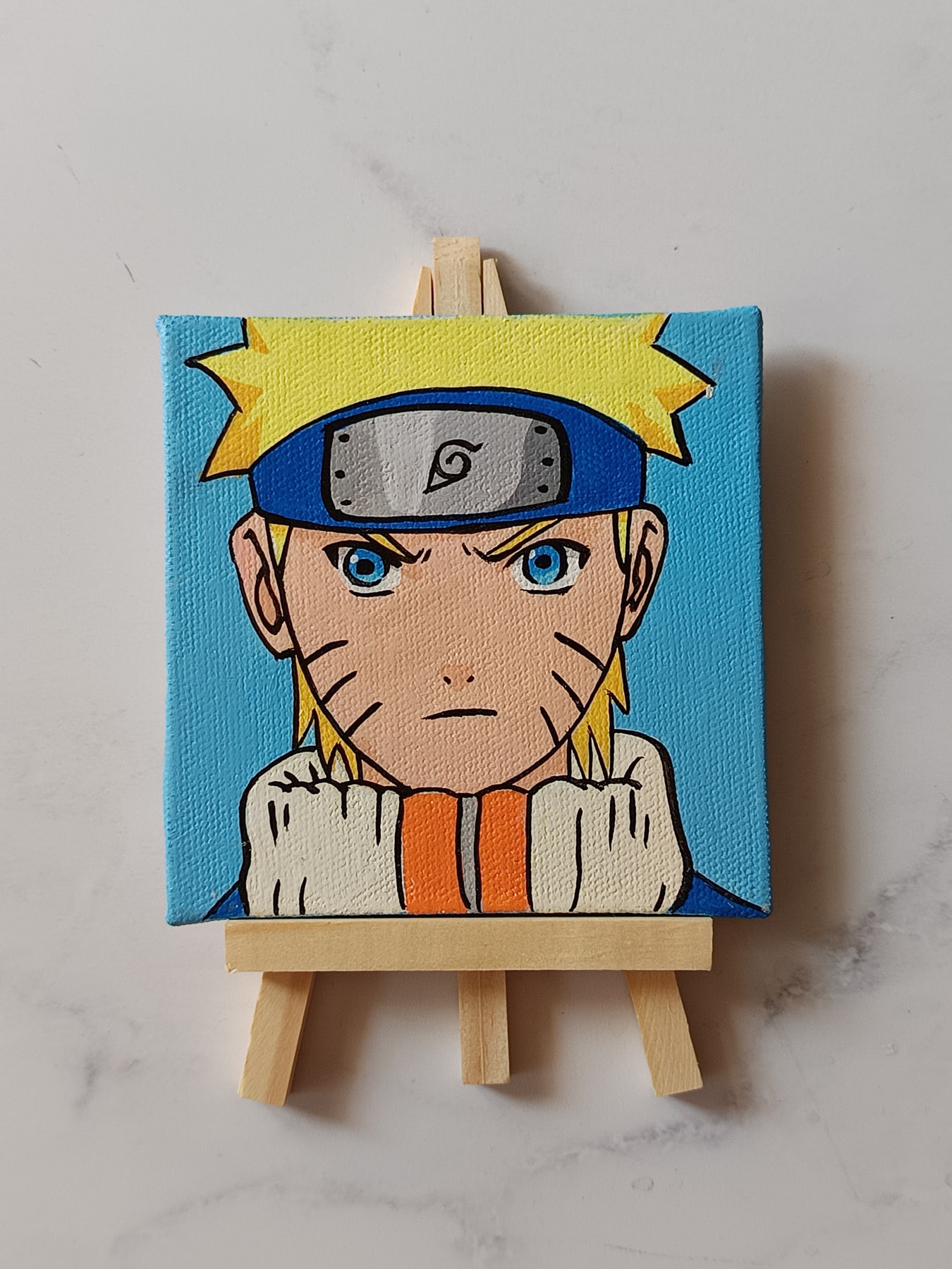 Naruto Uzumaki acrylic fridge magnet artwork by Tulika Viegas, front view
