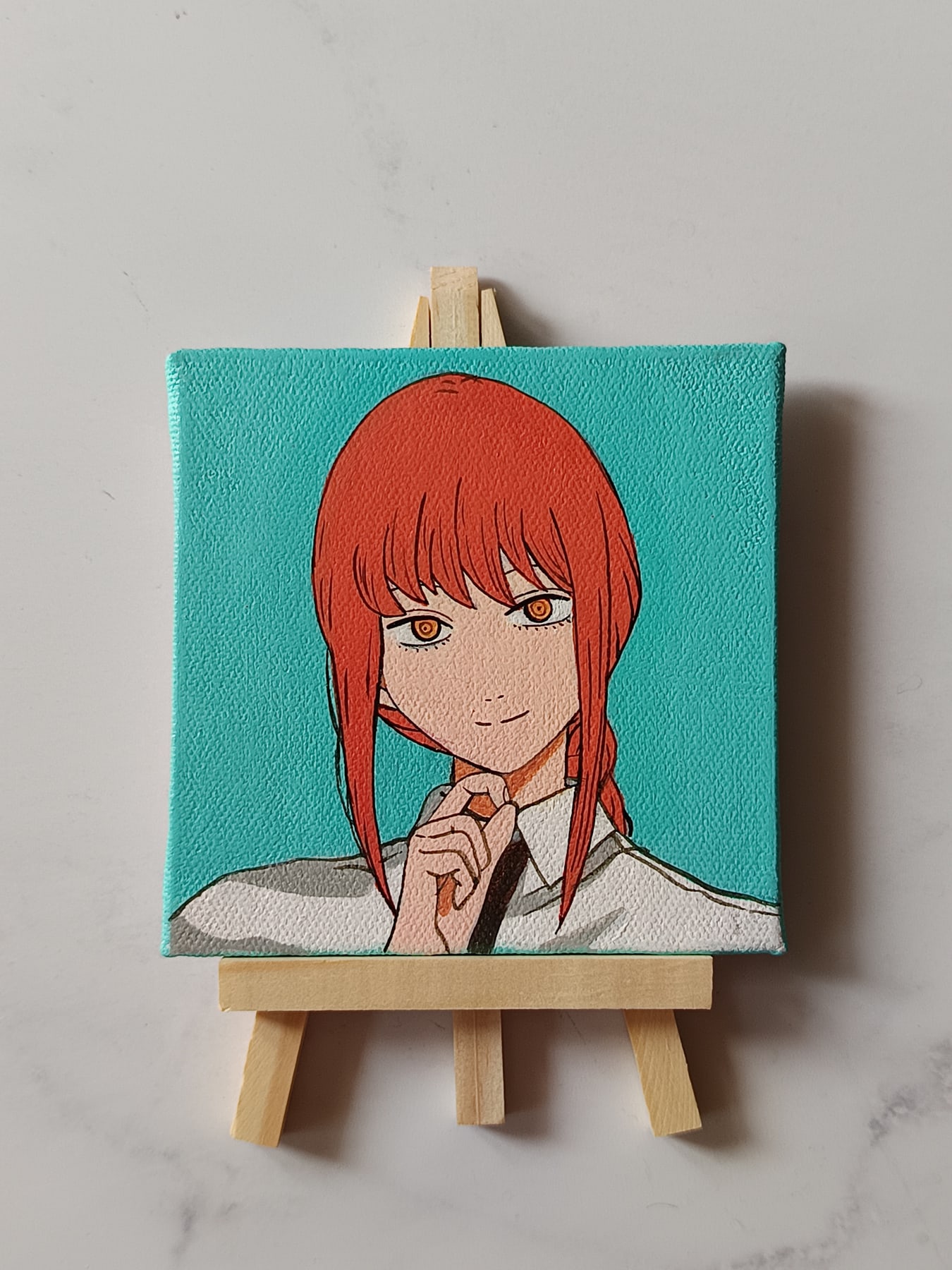 Makima acrylic fridge magnet artwork by Tulika Viegas, front view