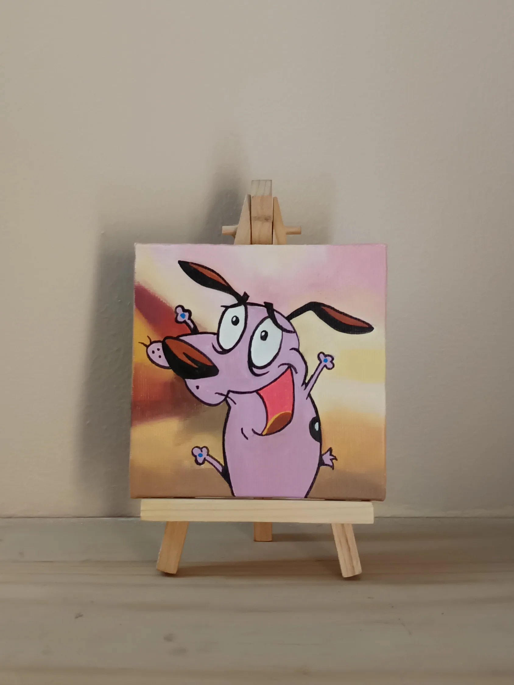 Handmade artwork image of Courage the Cowardly Dog by Tulika Viegas
