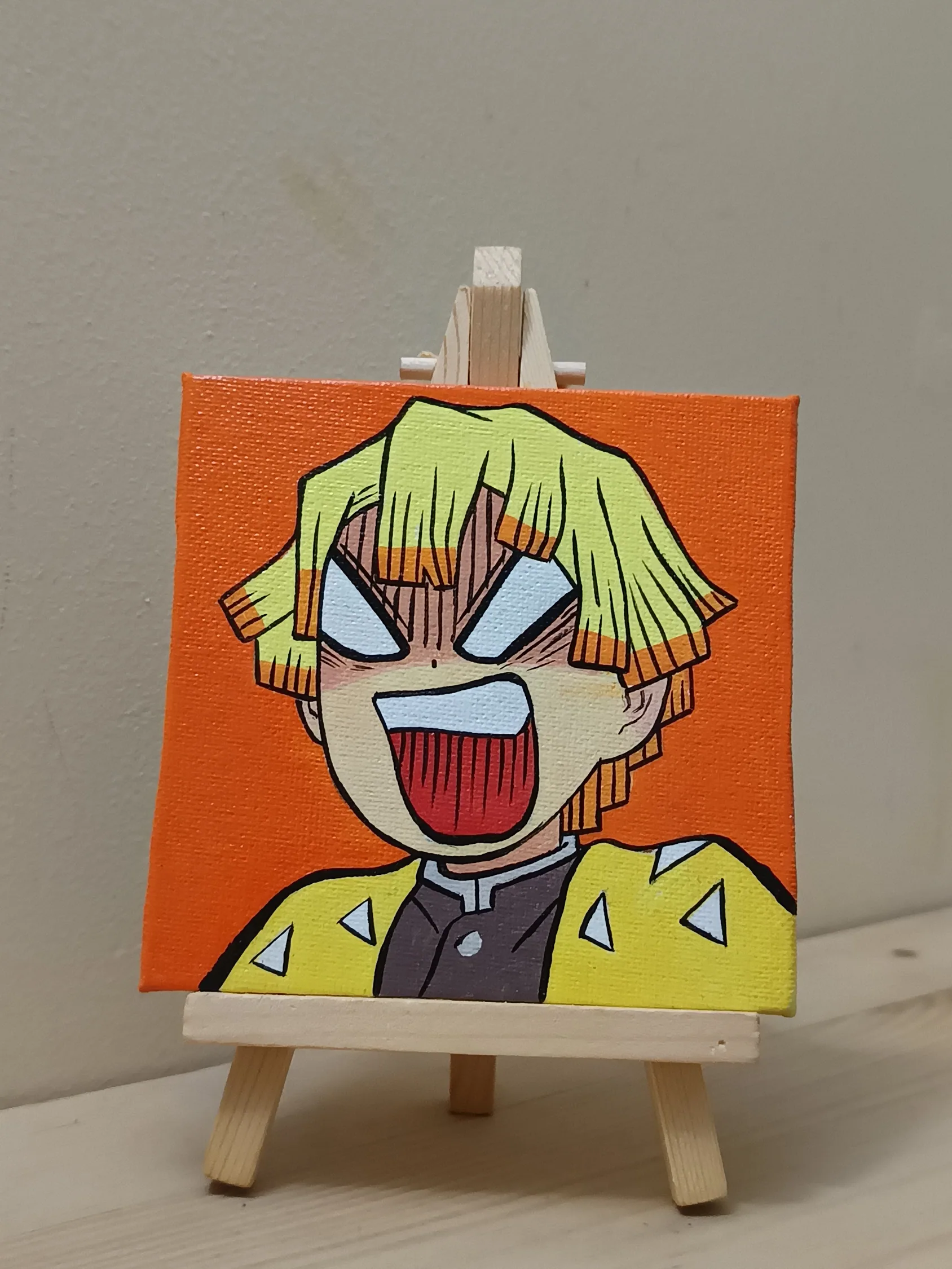 Handmade artwork image of Zenitsu Agatsuma by Tulika Viegas