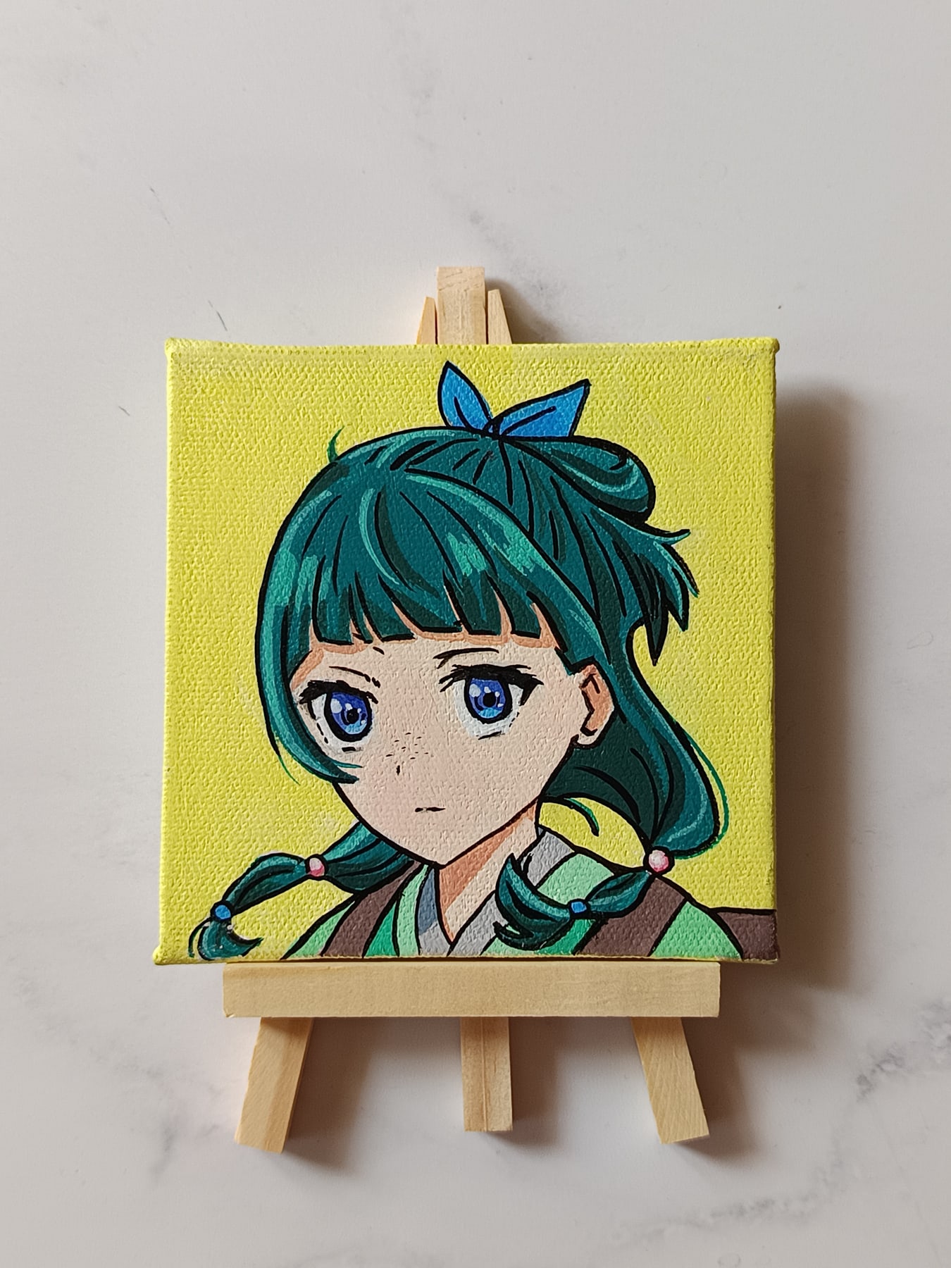 Maomao acrylic fridge magnet artwork by Tulika Viegas, front view