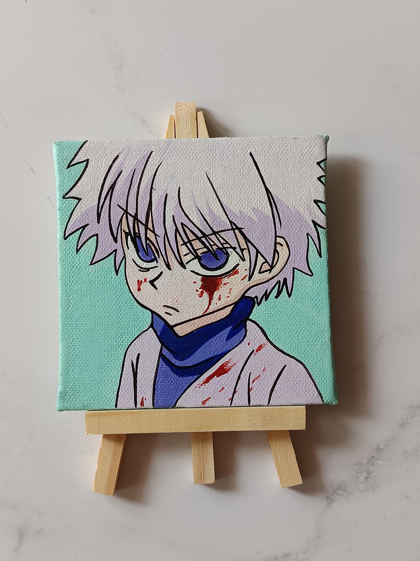 Killua Zoldyck acrylic fridge magnet artwork by Tulika Viegas, front view