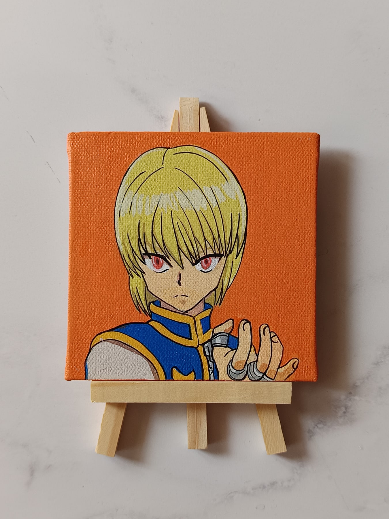 Kurapika acrylic fridge magnet artwork by Tulika Viegas, front view